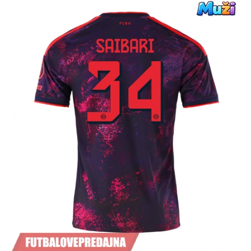 Lacne Muži Futbalové dres Bayern Munich Ismael Saibari #34 2026-27 Krátky Rukáv - Tretina